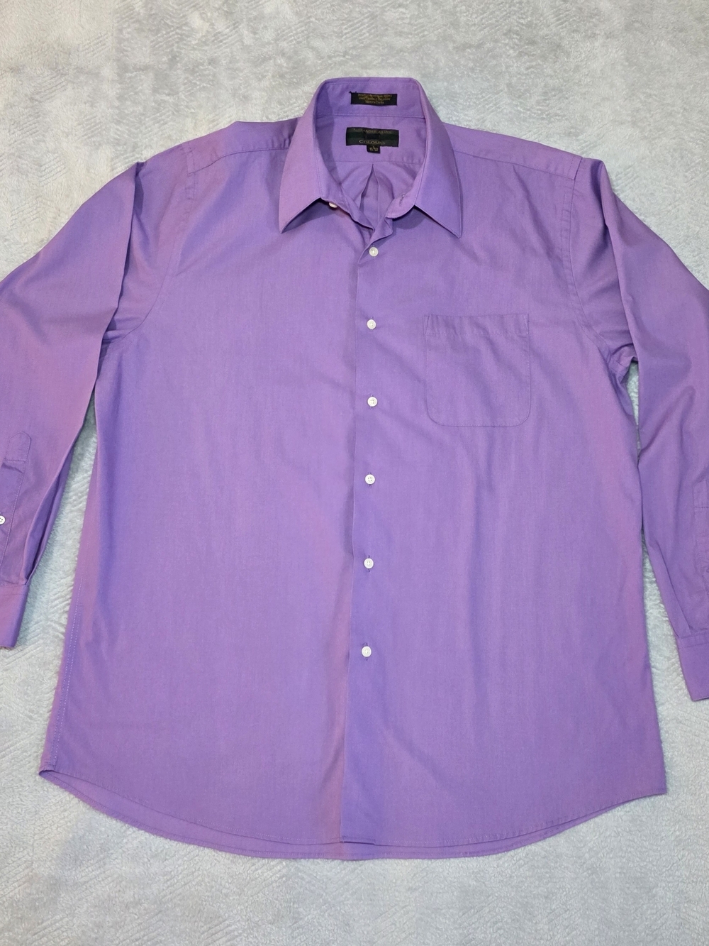 Alexander Julian Colours Purple Dress Shirt Mens L